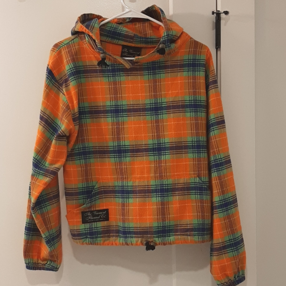 Flannel jacket/hoodie orange Vermont Fannel